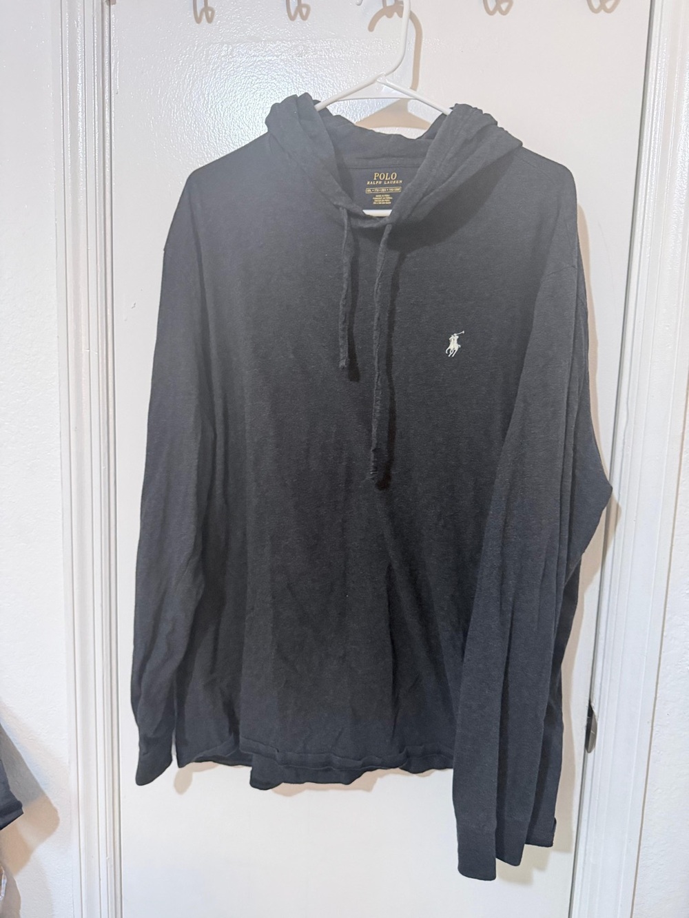Polo by Ralph Lauren Black Hooded Long Sleeve Pullover